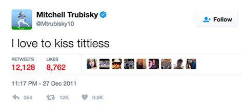 trubisky titties|Mitch Trubisky Says Friend Sent Infamous Kiss T*****s Tweet, I。